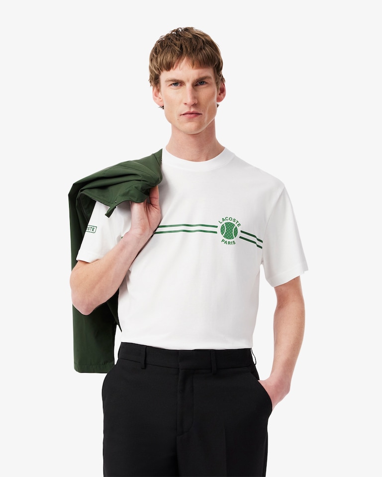 Camiseta em Malha de Algodão Bordada e Estampada