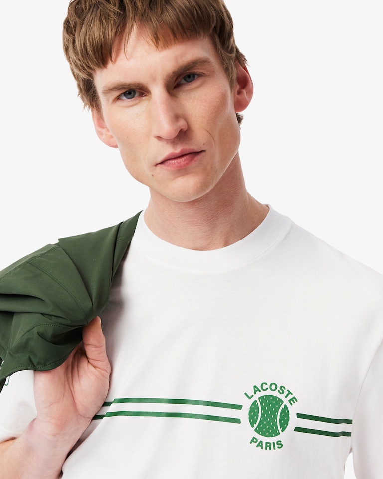 Camiseta em Malha de Algodão Bordada e Estampada