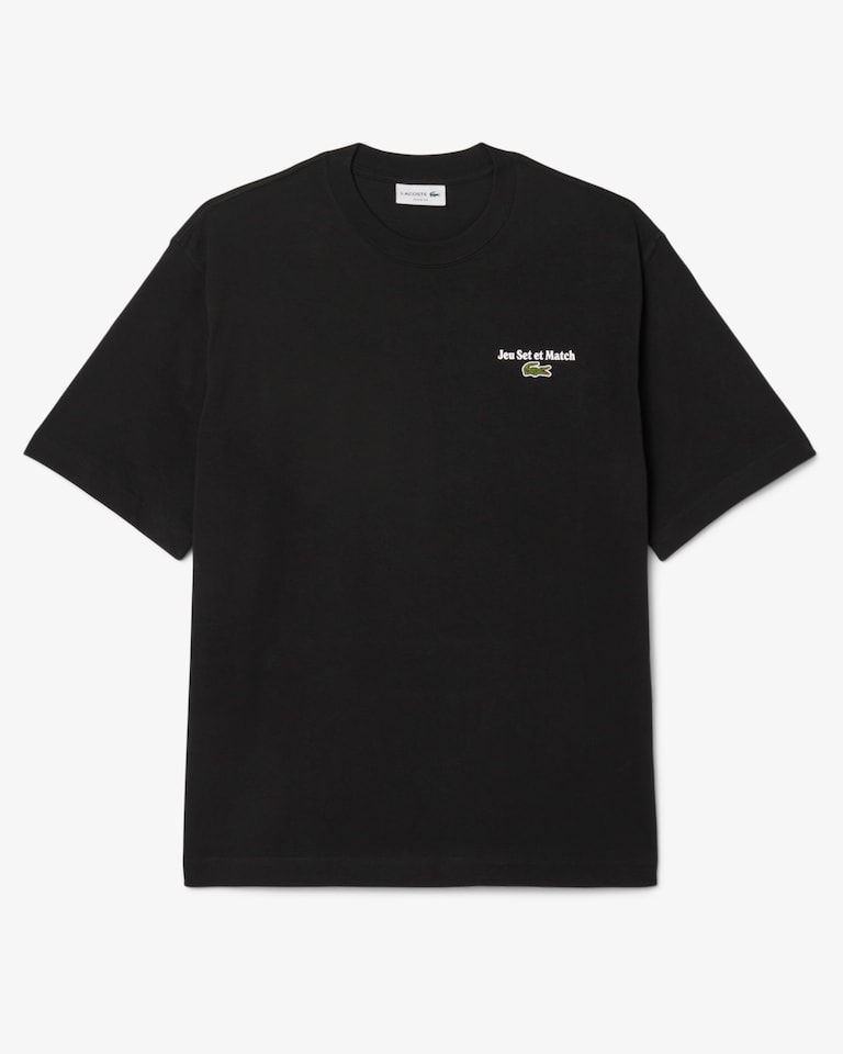 Camisa Estampada Lacoste Peito e Costas em Malha de Algodão