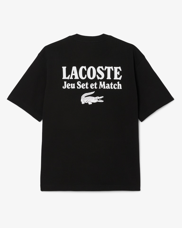 Camisa Estampada Lacoste Peito e Costas em Malha de Algodão