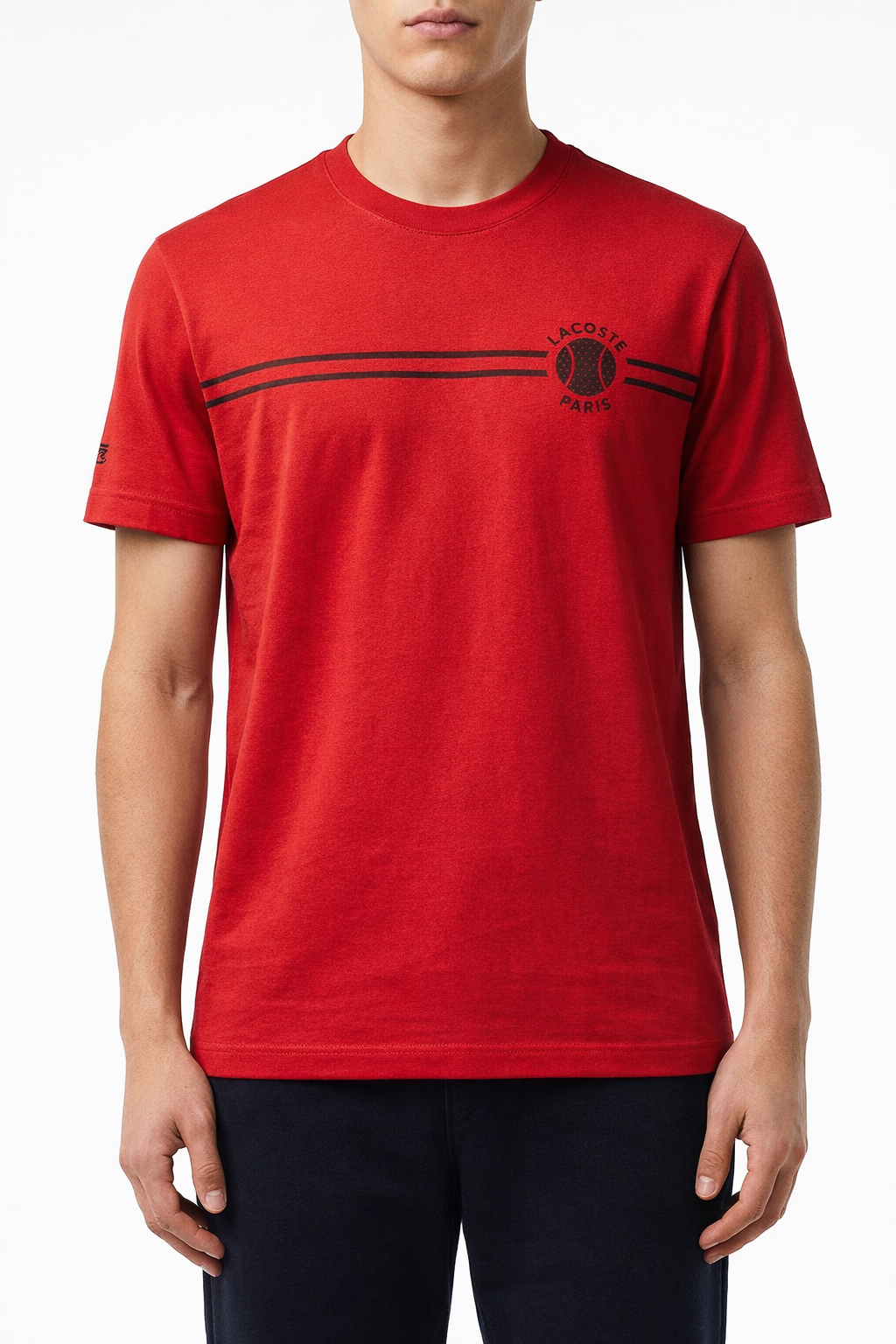 Camiseta em Malha de Algodão Bordada e Estampada