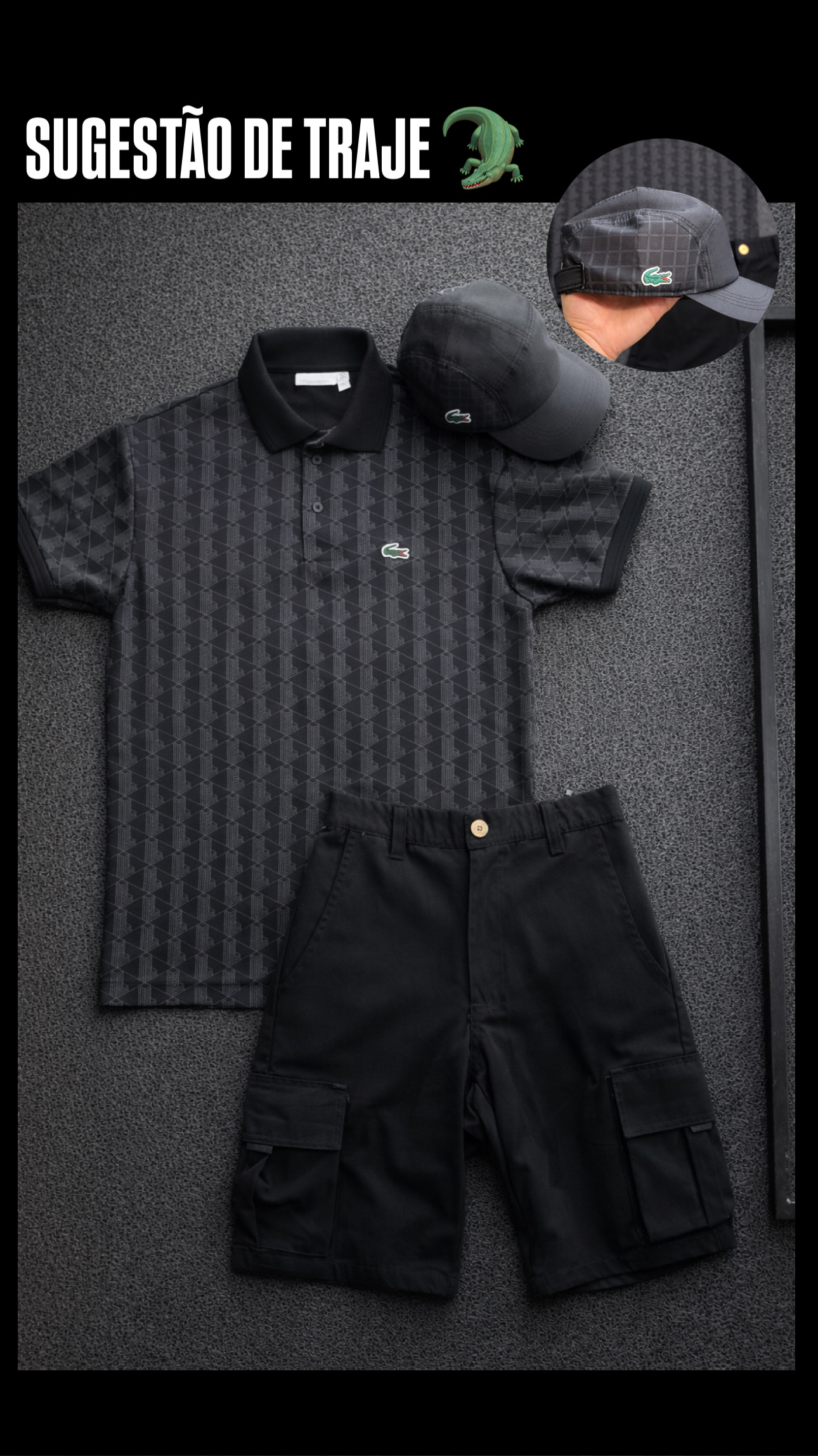 Conjunto Lacoste Monogramica